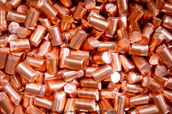 Аноды медные М1 10х200х250