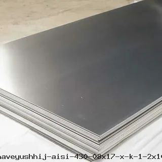 Пищевой лист нержавеющий AISI 430 (08Х17) х/к 1.2х1000х2000, 2B, матовый