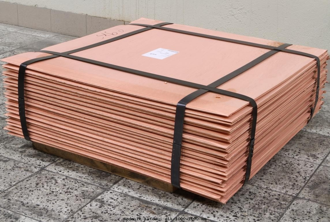 Медные катоды М1К 1000х1000 мм